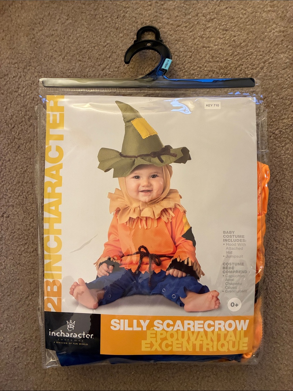 Silly Scarecrow Baby Halloween Costume - Size S 6/12 Months